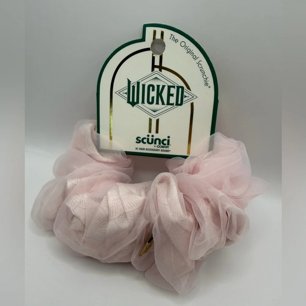 Scunci Light Pink Wicked Scrunchie Glinda Tulle NWT